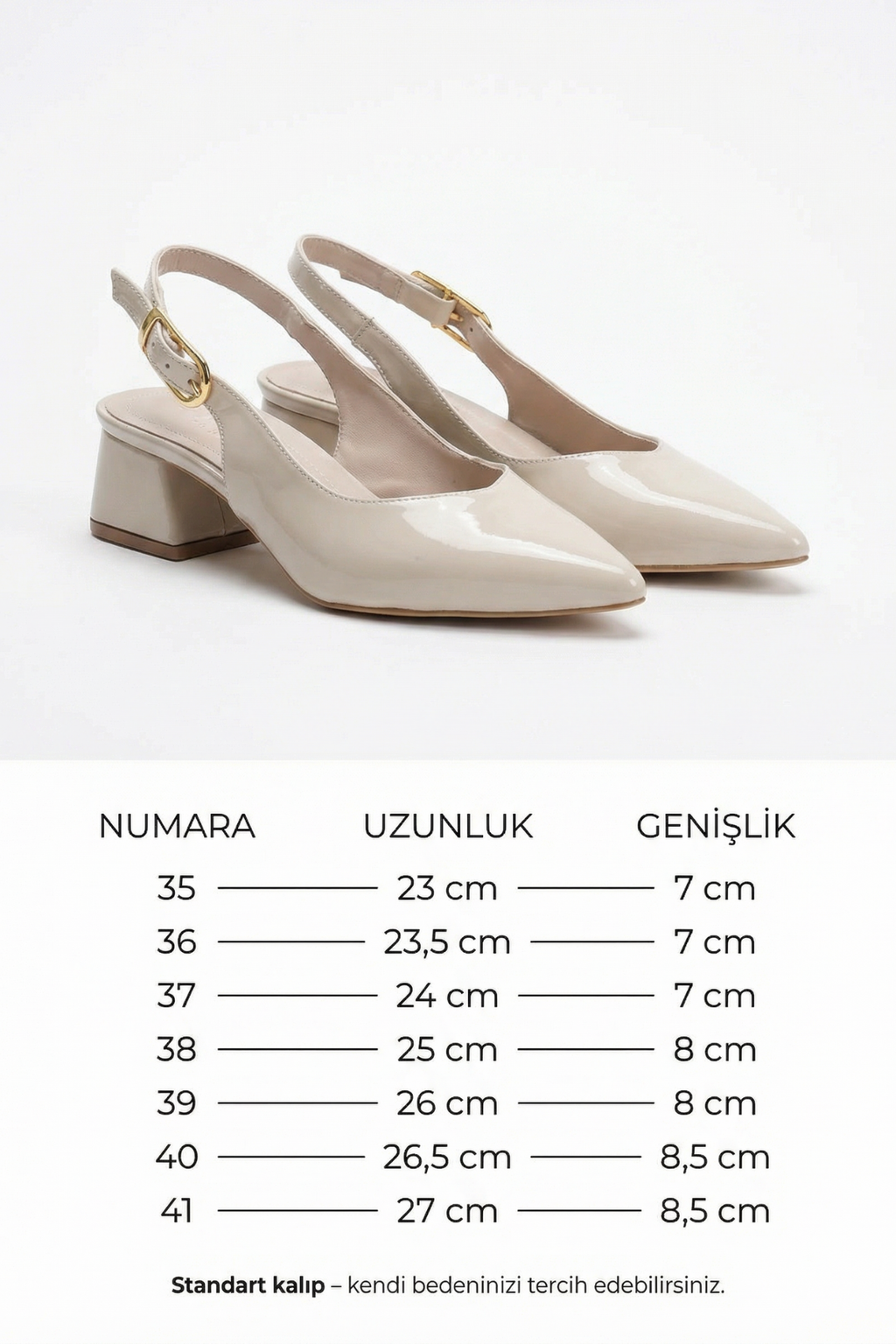 Les Souvenirs Portés Serisi Souvenir du Soir – Bej Rugan Sivri Burun Slingback Topuklu Ayakkabı