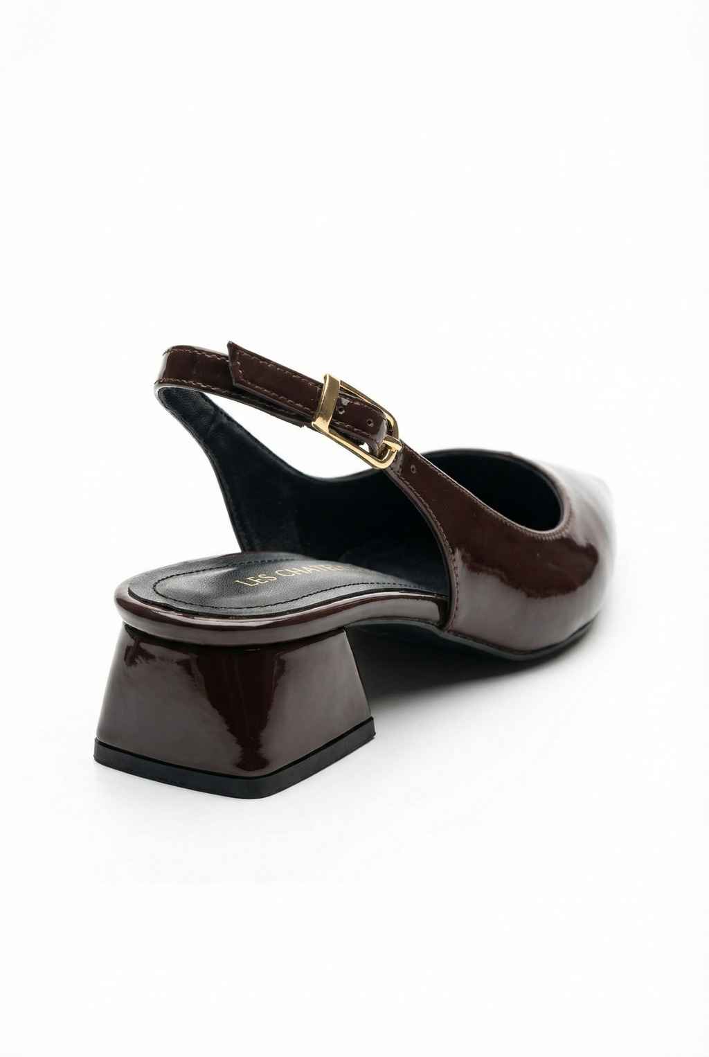 Les Souvenirs Portés Serisi Souvenir du Soir – Rugan Sivri Burun Slingback Topuklu Ayakkabı