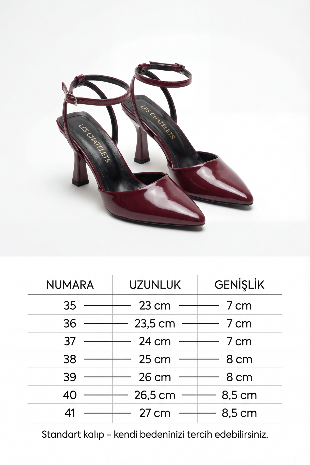 Points d’Attache – Bordo Rugan 9 cm Bilekten Bağlamalı Topuklu Ayakkabı