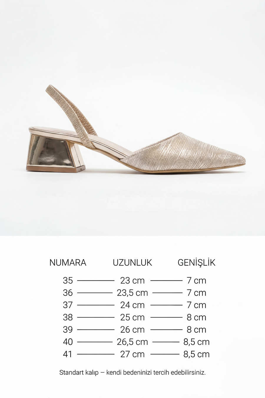 Reflets d’Instant – Rose Simli 5 cm Sivri Burun Slingback Topuklu Ayakkabı