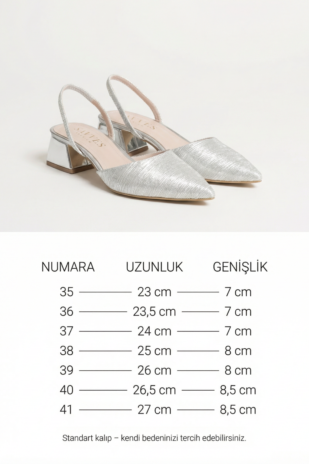 Reflets d’Instant – Gümüş Simli 5 cm Sivri Burun Slingback Topuklu Ayakkabı